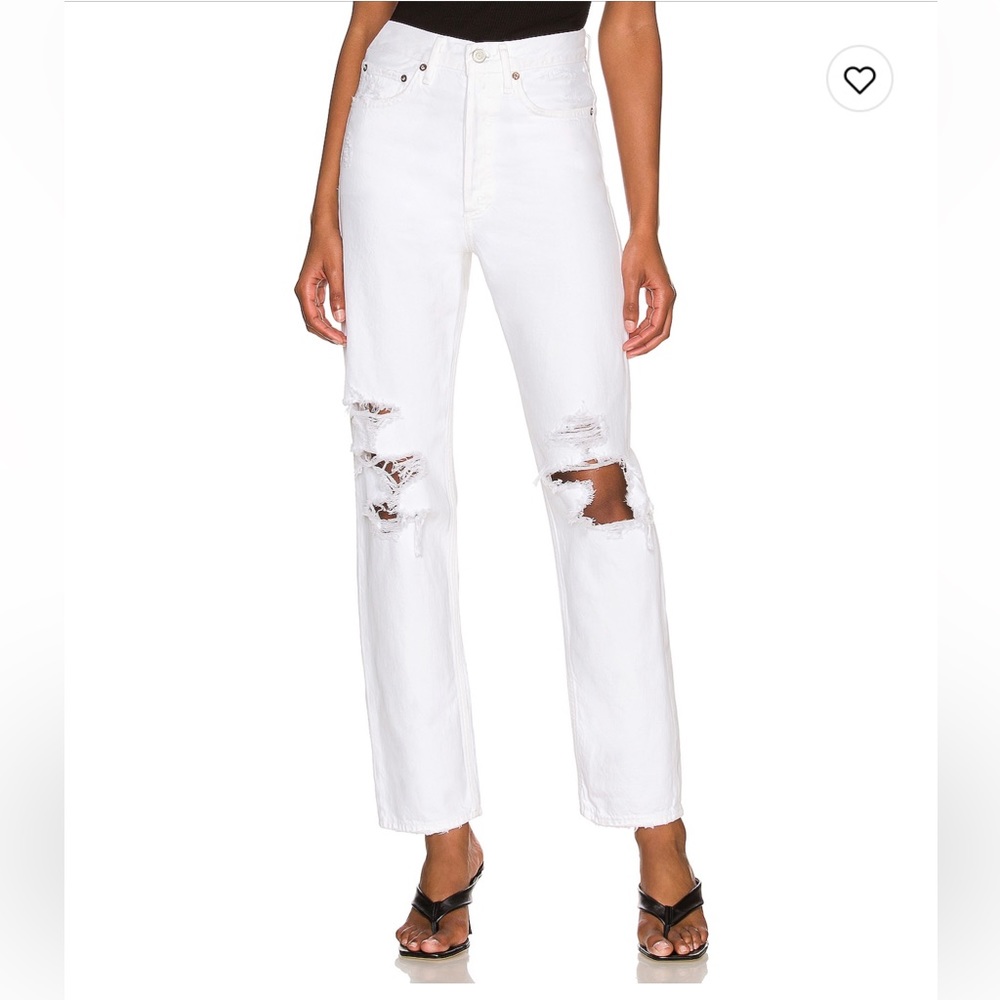 AGOLDE 90s mid rise loose fit jeans - size 26 - Vanish (White) - worn once